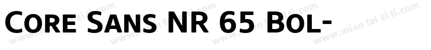 Core Sans NR 65 Bol字体转换